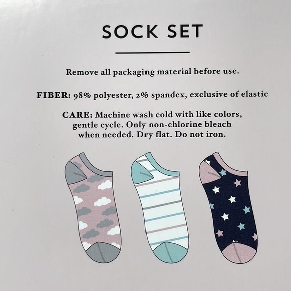 Modern Expressions Sock Set, 3 pairs, New in sealed box, shoe size 4-10 - Picture 2 of 6